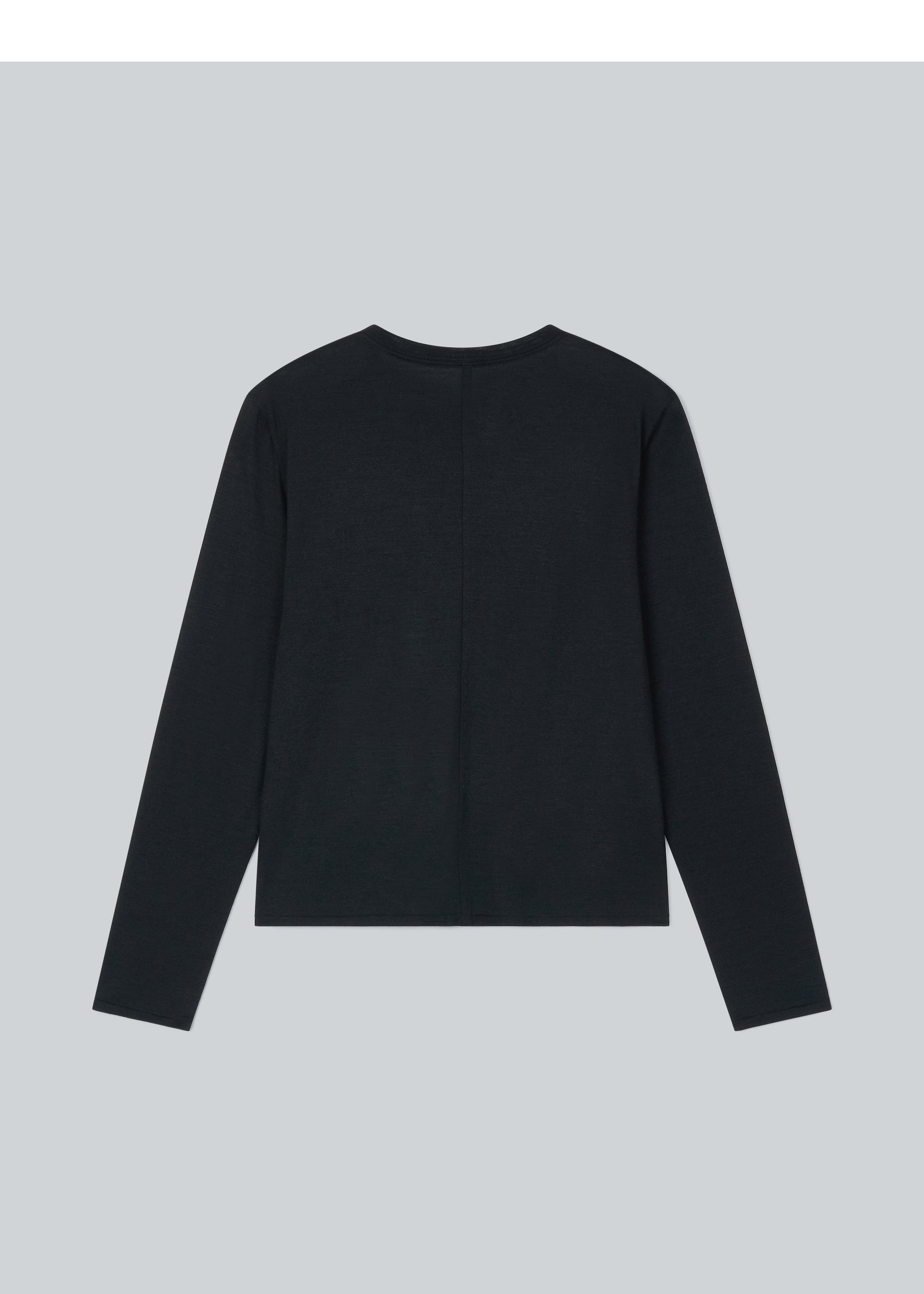 Merino Wool Long-Sleeve Knit Tee
