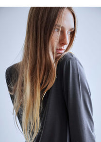 Merino Wool Long-Sleeve Knit Tee