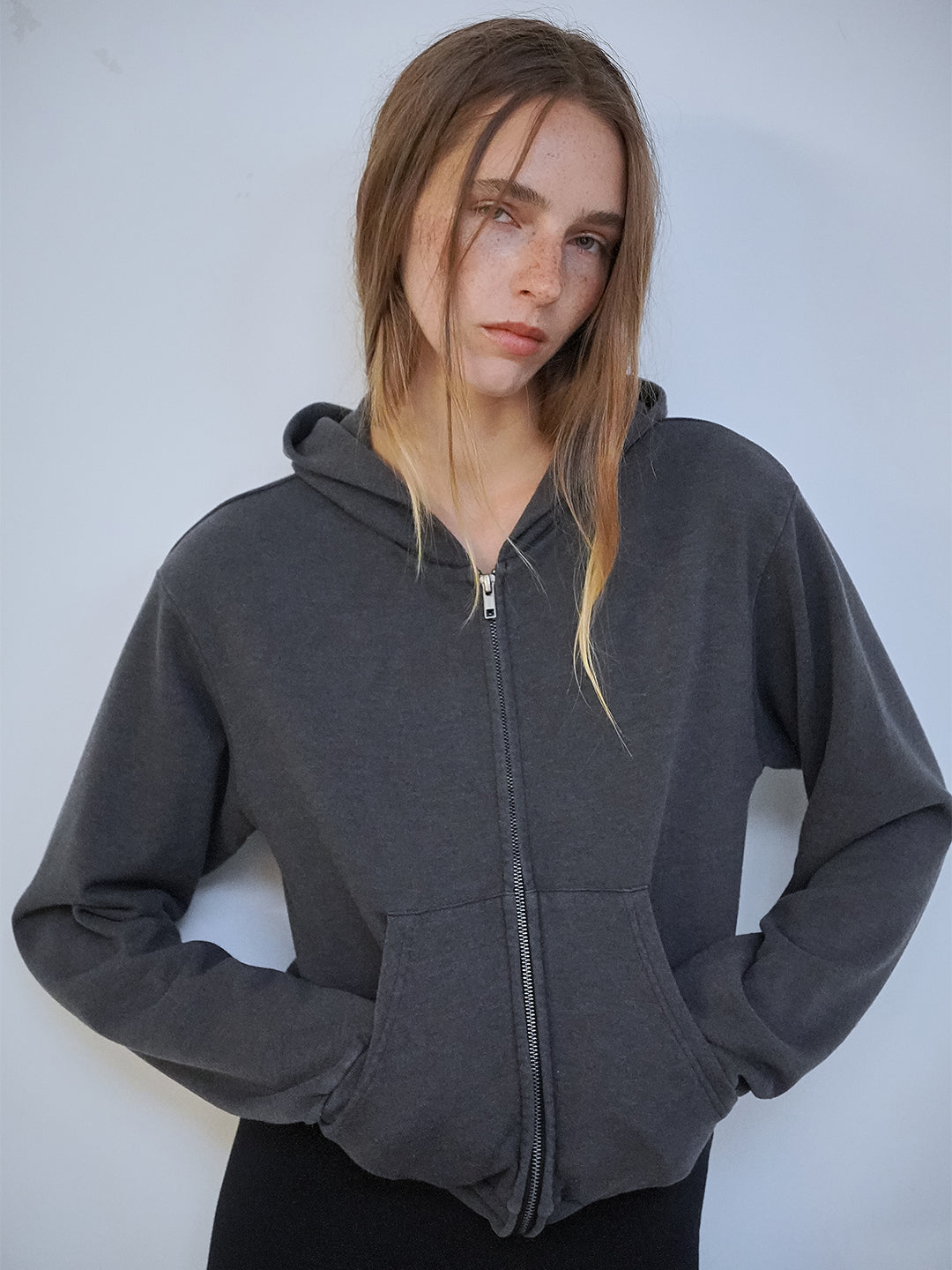 90s Cotton Hoodie Zip-Up
