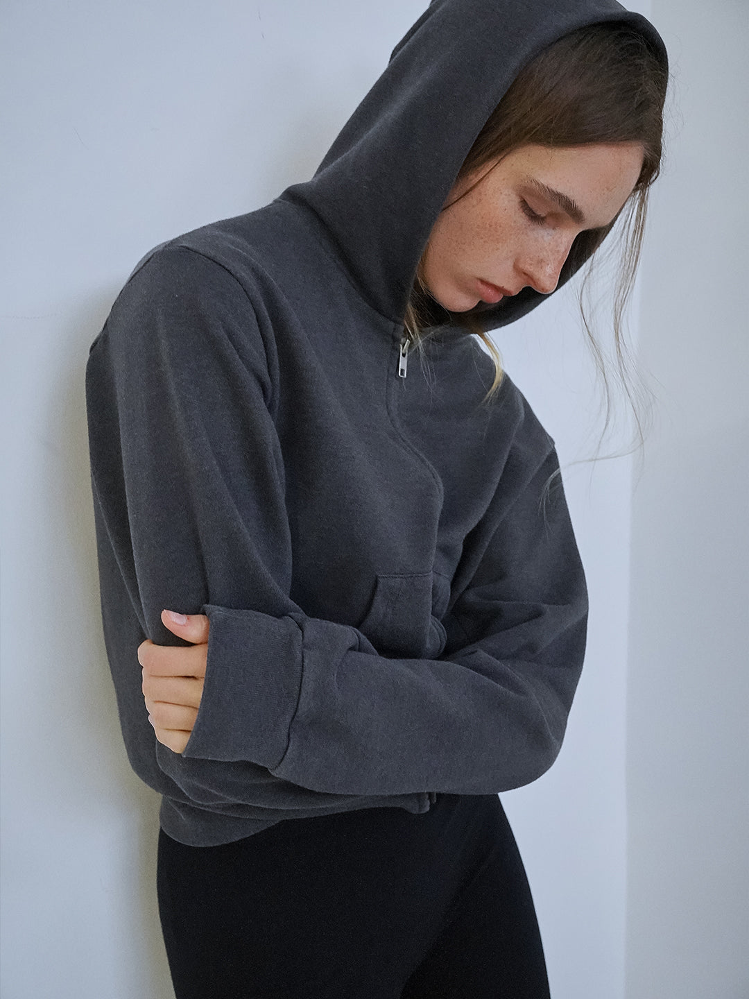 90s Cotton Hoodie Zip-Up
