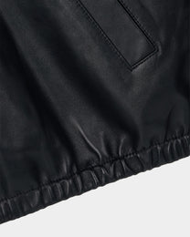 Leather Hoodie (Zip · Dolman Sleeve)