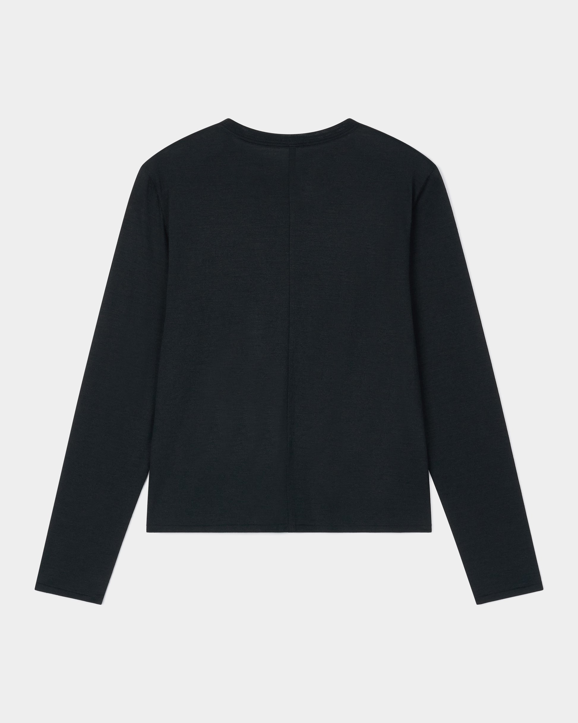 Merino Wool Long Sleeve Black