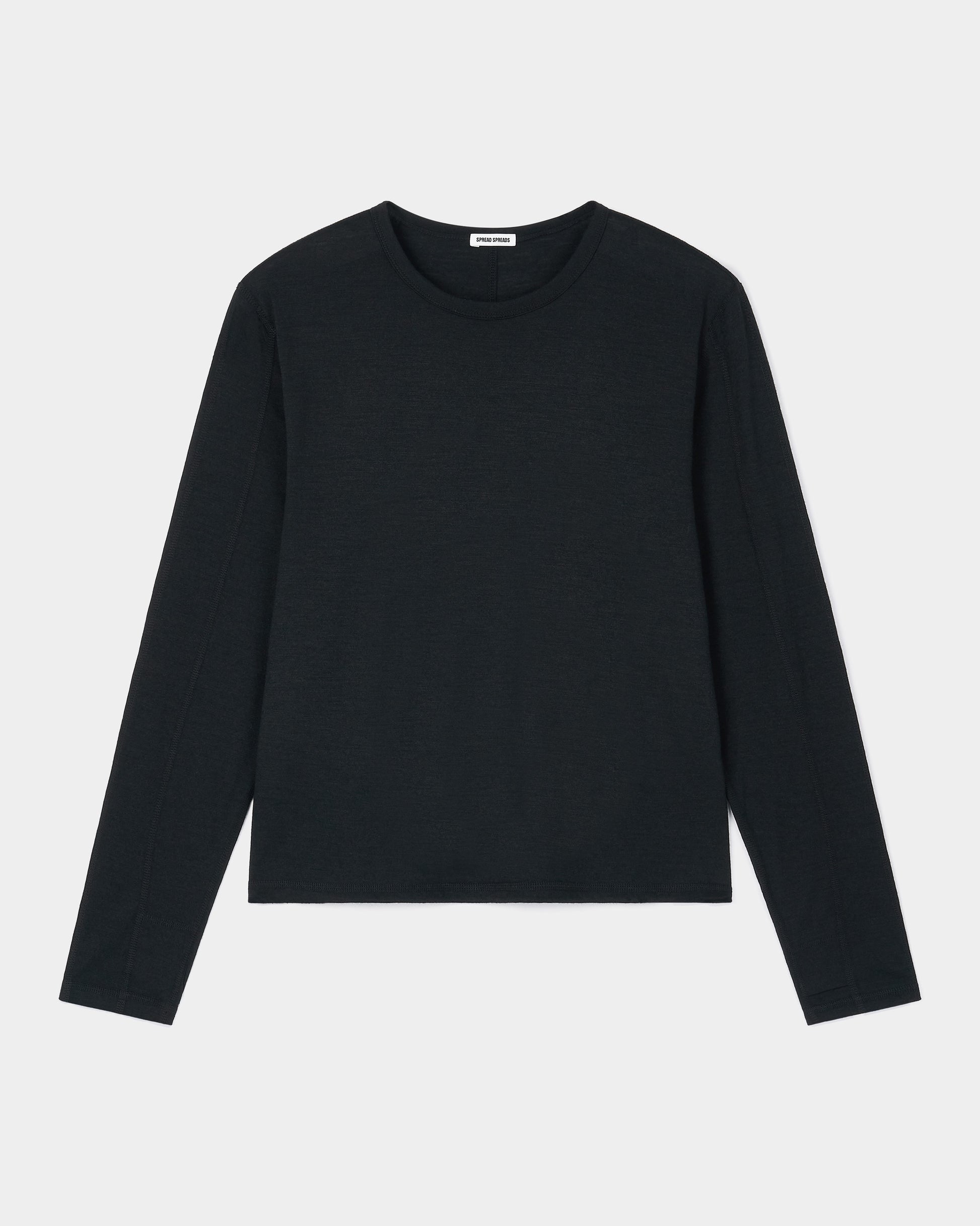 Merino Wool Flatseamer Long Sleeve Black