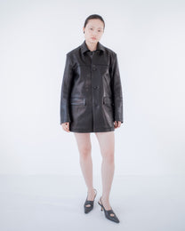 Leather Car Coat