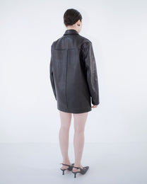 Leather Car Coat