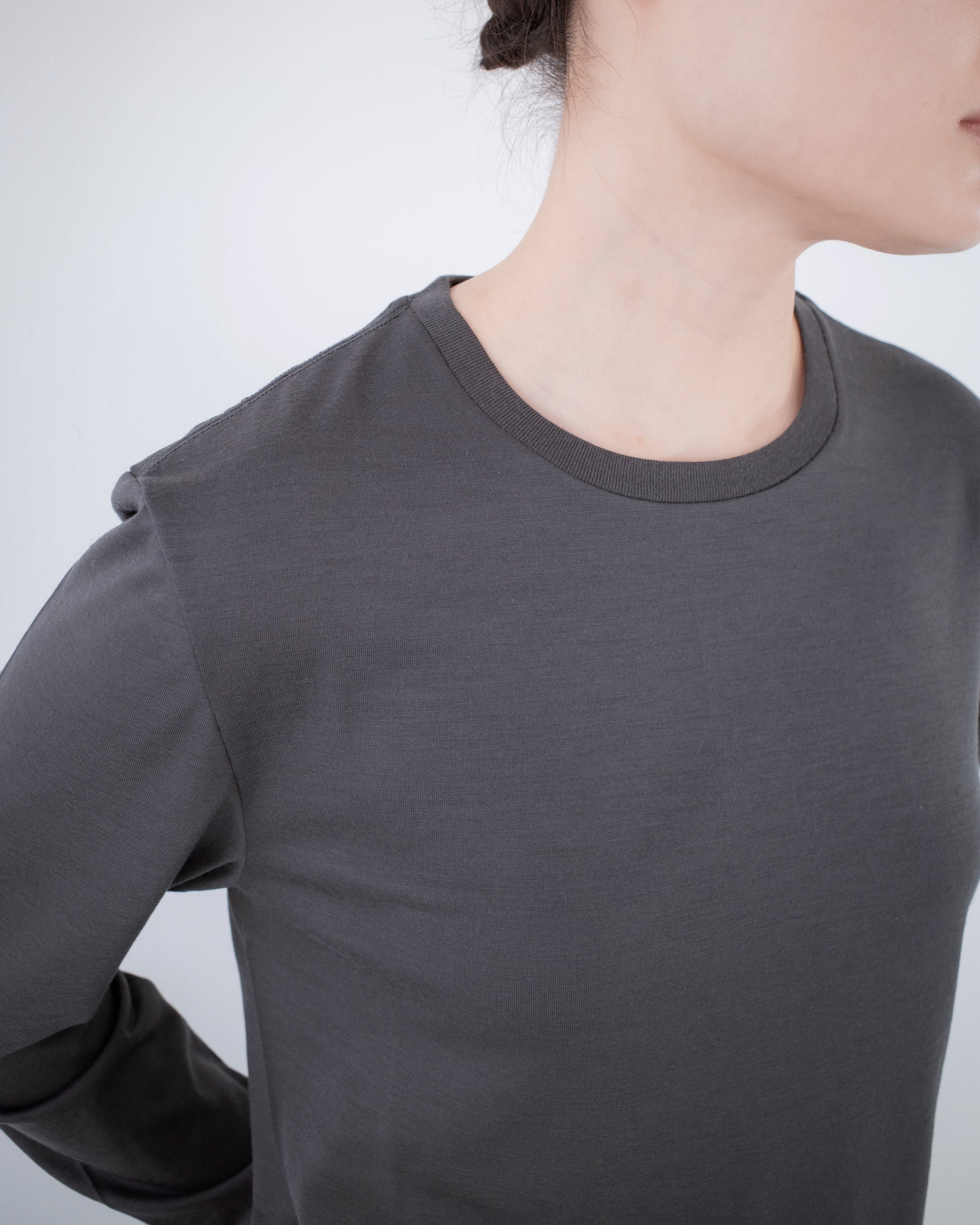 Merino Wool Long-Sleeve Knit Tee