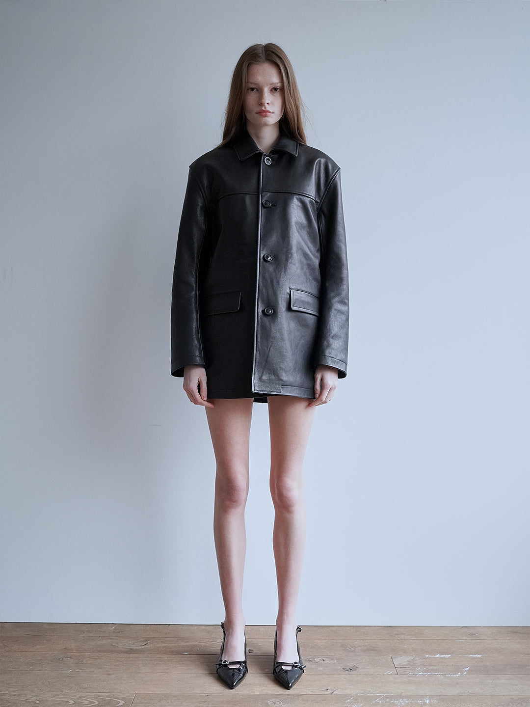 Leather Car Coat