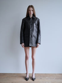 Leather Car Coat