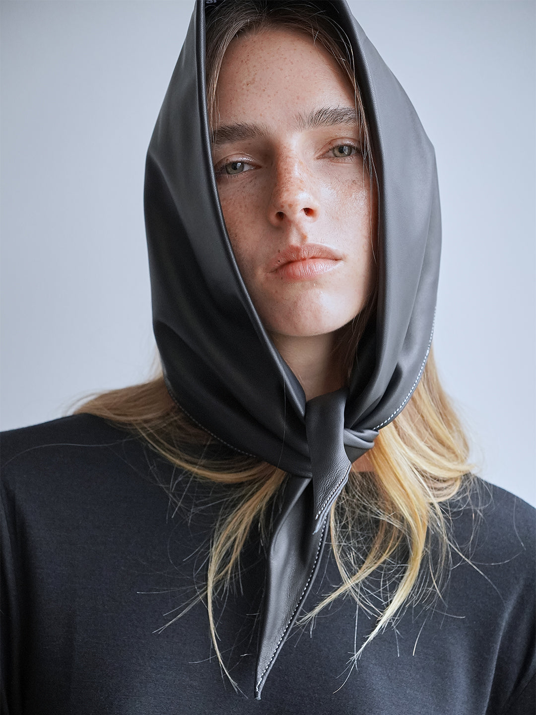 Triangle Leather Scarf