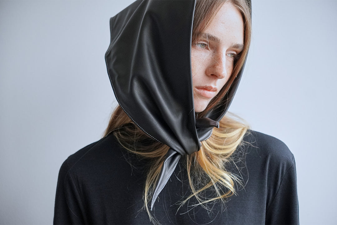 Triangle Leather Scarf