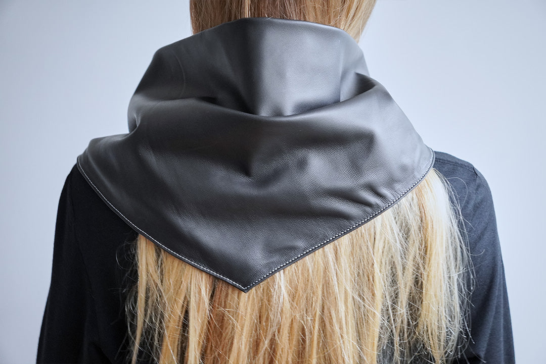 Triangle Leather Scarf