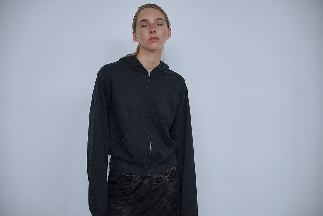 90s Cotton Hoodie Zip-Up